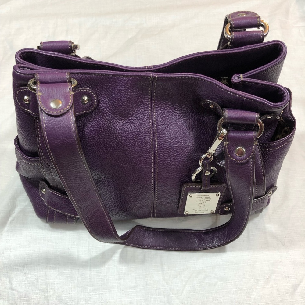 Tignanello Purple Tote Purse